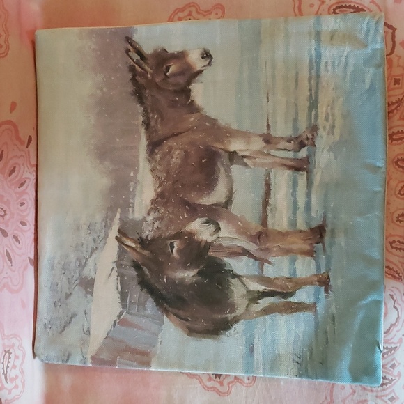 Donkey Pillow Cover Donkey Pillow Case Donkey Cushion Burro Pillow Asno Bin #9 - Picture 3 of 11